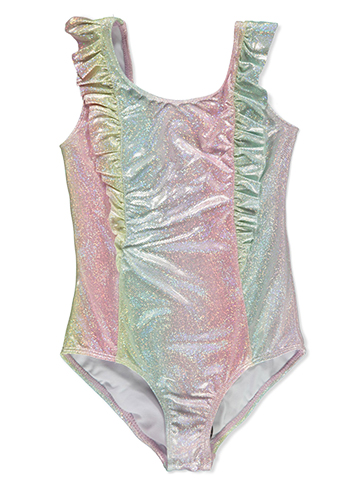 Pink Platinum Girls' 1-Piece Ombre Glitter Mermaid Swimsuit - CookiesKids.com