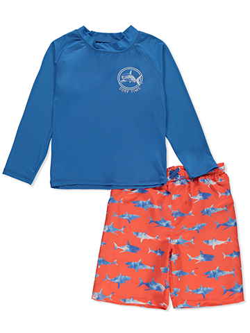 Iextreme Boys' 2-Piece Shark Rashguard Swimsuit Set - CookiesKids.com
