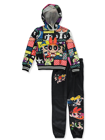 PowerPuff Girls' 2-Piece Fleece Joggers Set Outfit - CookiesKids.com