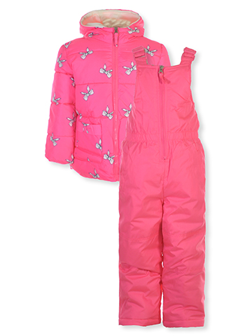 Pink Platinum Girls' 2-Piece Snowsuit Jacket Set Outfit - CookiesKids.com