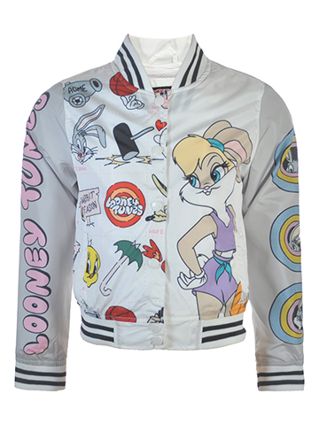 Members Only Looney Tunes Girls' Lola Varsity Windbreaker Jacket - CookiesKids.com