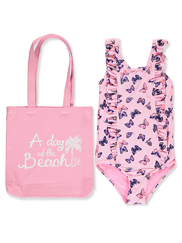 Kensie Girl Girls' 2-Piece Swimsuit Bag Set - CookiesKids.com