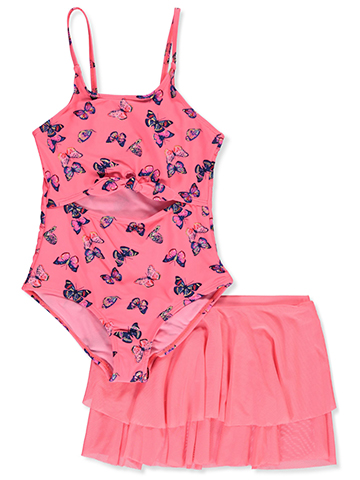 Kensie Girl Girls' 2-Piece Swimsuit Skirt Set - CookiesKids.com