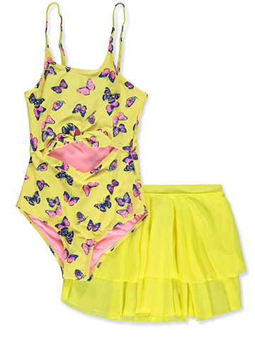 Kensie Girl Girls' 2-Piece Swimsuit Skirt Set - CookiesKids.com