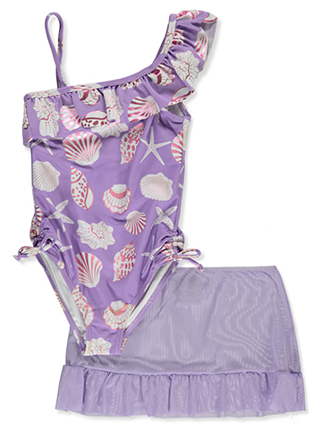 Kensie Girl Girls' 2-Piece Swimsuit Skirt Set - CookiesKids.com
