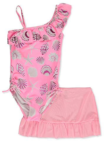Kensie Girl Girls' 2-Piece Swimsuit Skirt Set - CookiesKids.com