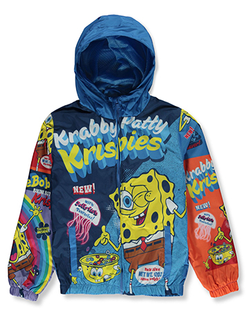 Spongebob Squarepants Boys' Krabby Patty Windbreaker Jacket - CookiesKids.com
