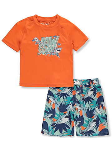 Iextreme Boys' 2-Piece Shark Rashguard Swim Set - CookiesKids.com