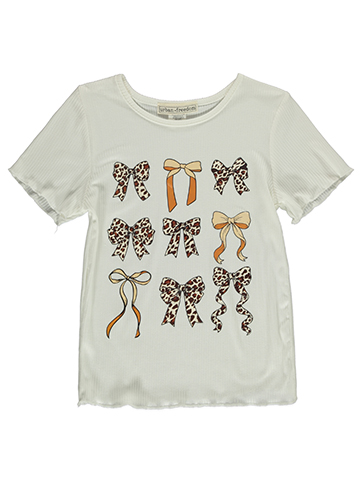 Urban Freedom Girls' Leopard Bows T-Shirt - CookiesKids.com