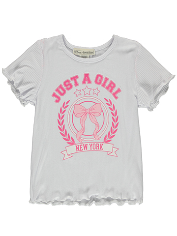 Urban Freedom Girls' Just A Girl T-Shirt - CookiesKids.com