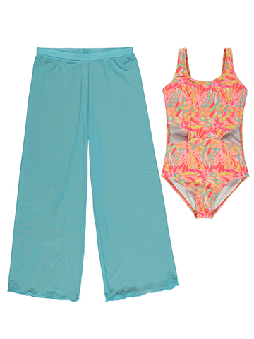 Kensie Girl Girls' 2-Piece Tie-Dye Swirl Swimsuit Pants Set - CookiesKids.com