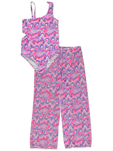 Kensie Girl Girls' 2-Piece Waves Swimsuit Pants Set - CookiesKids.com