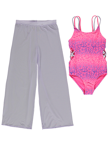 Kensie Girl Girls' 2-Piece Floral Swimsuit Pants Set - CookiesKids.com