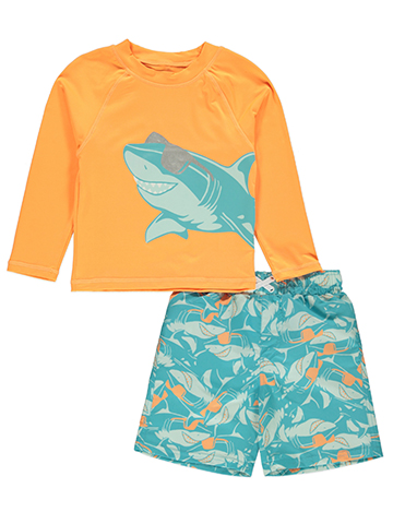 Iextreme Boys' 2-Piece Shark Rashguard Swimsuit Set - CookiesKids.com