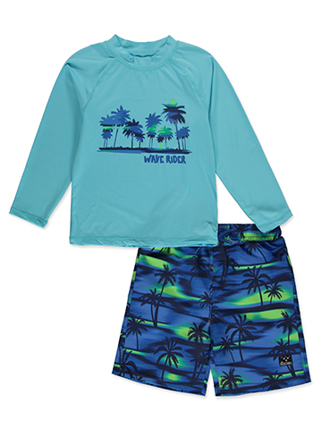 Big Chill Boys' 2-Piece Rashguard Swimsuit Set - CookiesKids.com