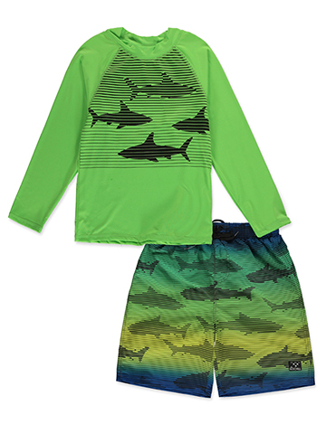 Big Chill Boys' 2-Piece Rashguard Swimsuit Set - CookiesKids.com