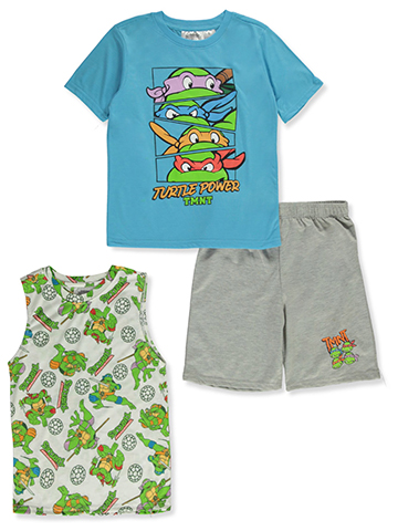 Teenage Mutant Ninja Turtles Boys' 3-Piece Cowabunga Shorts Set Outfit - CookiesKids.com