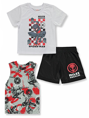 Spider-Man Boys' 3-Piece Shorts Set Outfit - CookiesKids.com