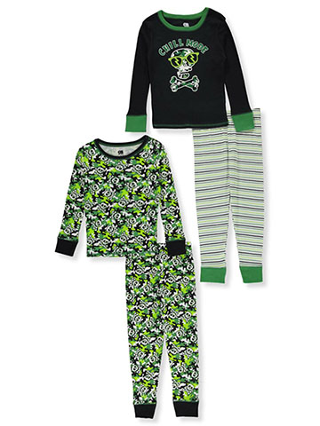 Only Boys Boys' 4-Piece Camo Bones Pajamas Set - CookiesKids.com