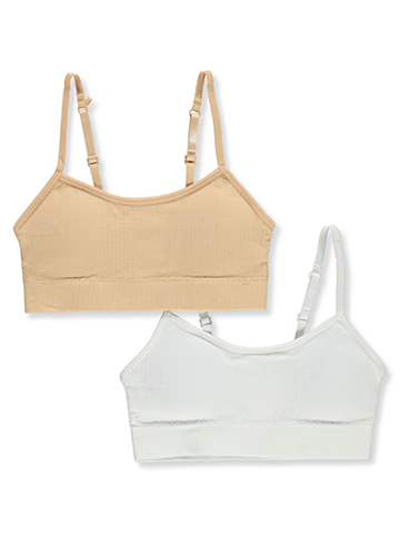 Rene Rofe Girls' 2-Pack Ribbed Bras - CookiesKids.com