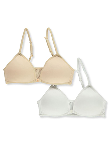 Rene Rofe Girls' 2-Pack Ribbed Pad Bras - CookiesKids.com