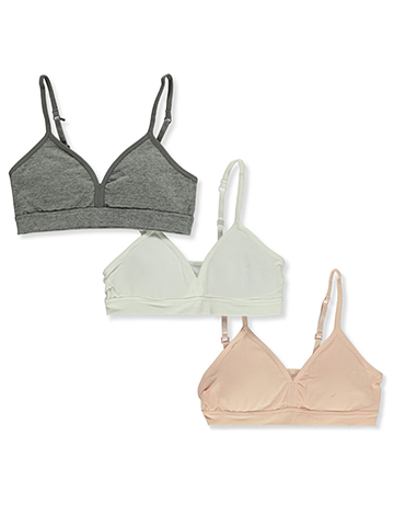 Rene Rofe Girls' 3-Pack Conv-Strap Bra Set - CookiesKids.com