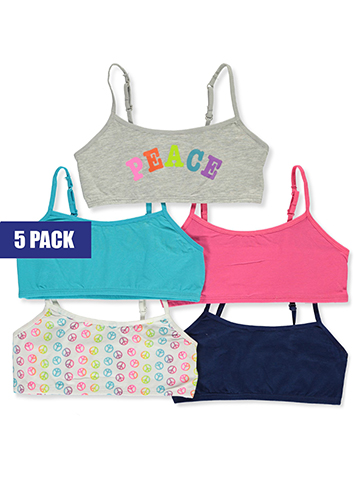 Only Girls' 5-Pack Cropped Bralettes - CookiesKids.com