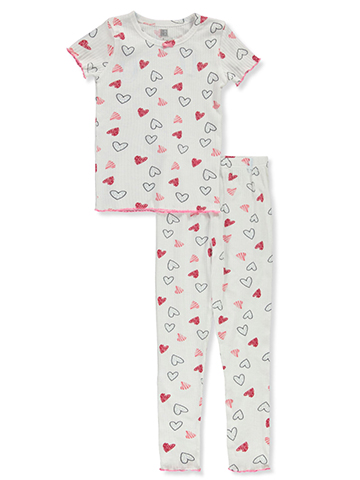 LaLa Girls' 2-Piece Hearts Pajamas Set - CookiesKids.com