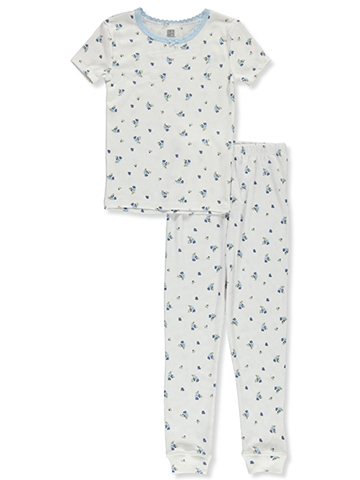 LaLa Baby Girls' 2-Piece Waffle Flower Pajamas Set - CookiesKids.com