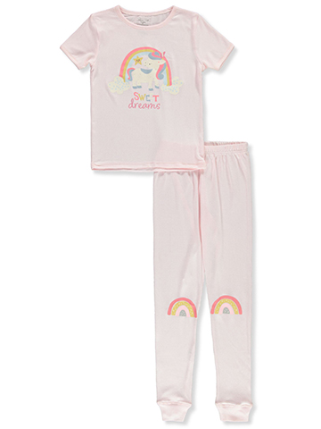Rene Rofe Girls' 2-Piece Rainbow Pajamas Set - CookiesKids.com
