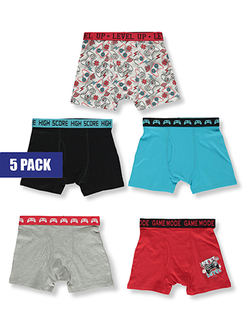 Only Boys Boys' 5-Pack Gamer Boxer Briefs - CookiesKids.com