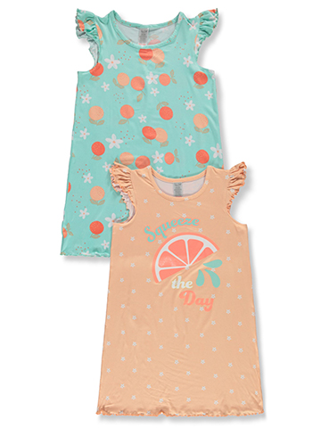 Rene Rofe Girls' 2-Pack Lemon Nightgowns - CookiesKids.com