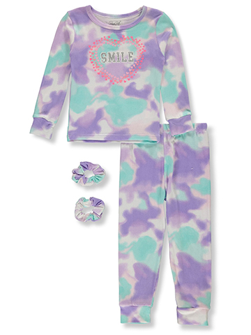 Rene Rofe Girls' 4-Piece Tie Dye Pajamas Accessories Set - CookiesKids.com