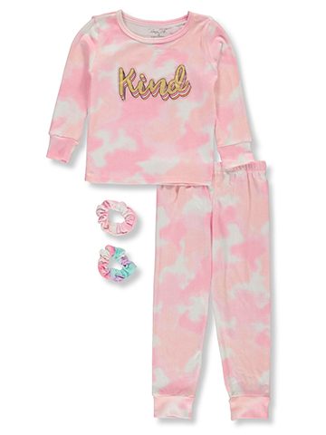Rene Rofe Girls' 4-Piece Tie Dye Pajamas Accessories Set - CookiesKids.com