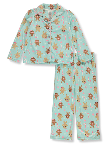 Rene Rofe Girls' 2-Piece Gingerbread Pajamas Set - CookiesKids.com