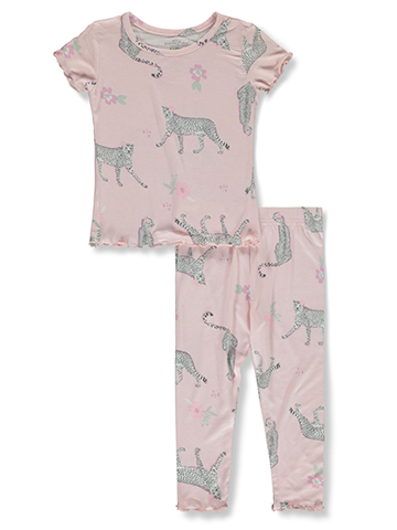 Poppy & Clay Baby Girls' Leopard Bamboo Pajamas Set - CookiesKids.com