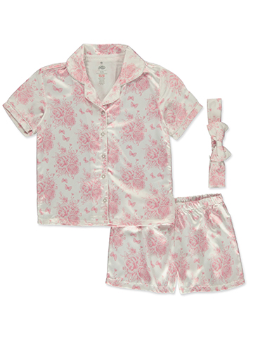 Tutu Couture Rose Floral Pajama Set with Bow - CookiesKids.com