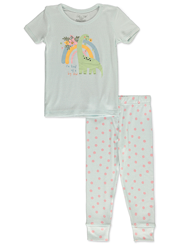 Rene Rofe Baby Girls' Dinosaur and Rainbow Pajama Set - CookiesKids.com