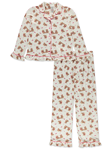 Rene Rofe Girls' Teddy Bear Print Pajama Set - CookiesKids.com