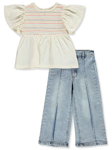 Jessica Simpson Girls' 2-Piece Jeans Set Outfit - CookiesKids.com
