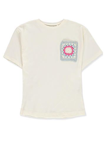 Jessica Simpson Girls' Crochet Pocket T-Shirt - CookiesKids.com