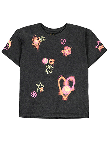 Jessica Simpson Girls' Graffiti Heart T-Shirt - CookiesKids.com