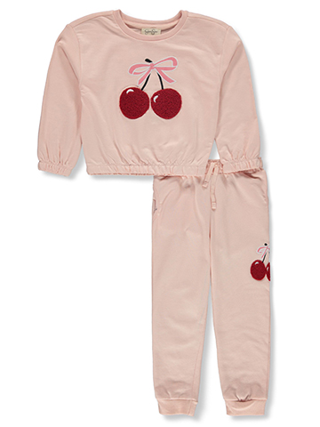 Jessica Simpson Girls' 2-Piece Bear Joggers Set Outfit - CookiesKids.com