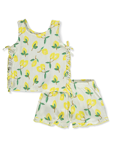 Jessica Simpson Girls' 2-Piece Knit Shorts Set Outfit - CookiesKids.com
