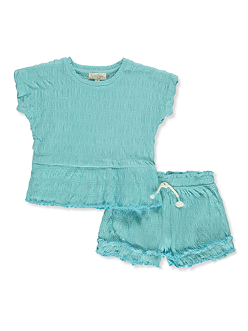 Jessica Simpson Girls' 2-Piece Denim Skort Set Outfit - CookiesKids.com