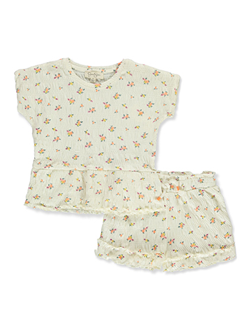 Jessica Simpson Girls' 2-Piece Denim Skort Set Outfit - CookiesKids.com