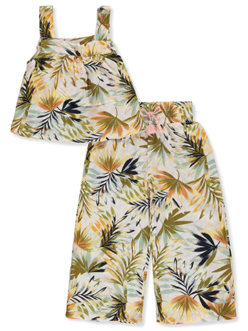 Jessica Simpson Girls' 2-Piece Floral Flow Tank Top Set Outfit - CookiesKids.com