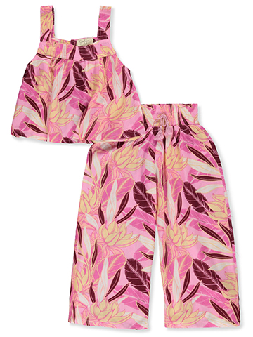 Jessica Simpson Girls' 2-Piece Floral Flow Tank Top Set Outfit - CookiesKids.com