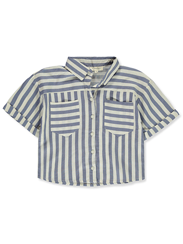 Jessica Simpson Girls' Button-Up Linen Top - CookiesKids.com
