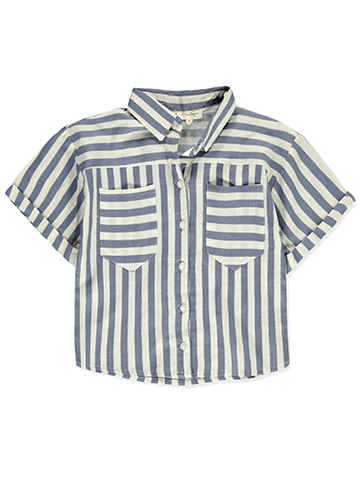 Jessica Simpson Girls' Button-Up Linen Top - CookiesKids.com